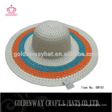 Mujer Sombrero de paja barato de papel flexible